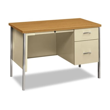 Hon HON, 34000 SERIES RIGHT PEDESTAL DESK, 45.25W X 24D X 29.5H, HARVEST/PUTTY 34002RCL